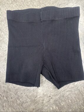 Cotton Citizen Ibiza Ribbed High-Waist Bike Shorts - Black